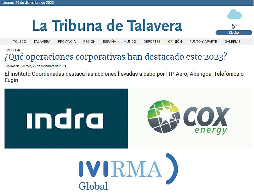 Qu operaciones corporativas han destacado este 2023?